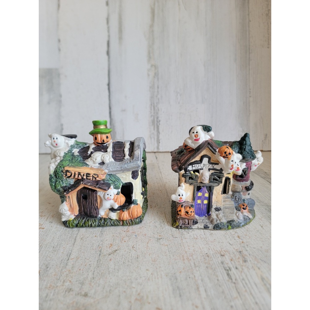Halloween diner hospital house ceramic Village vintage Unique Home decor set